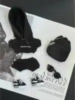 LABUBU Clothes Balenciaga Black Hoodie Outfit