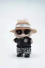 LABUBU Clothes Chanel Black Houndstooth Outift