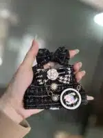 LABUBU Clothes Chanel Camellia Black and White Outift (8)