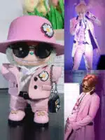 LABUBU Clothes G Dragon Pink Daisy Suit Outfit (2)