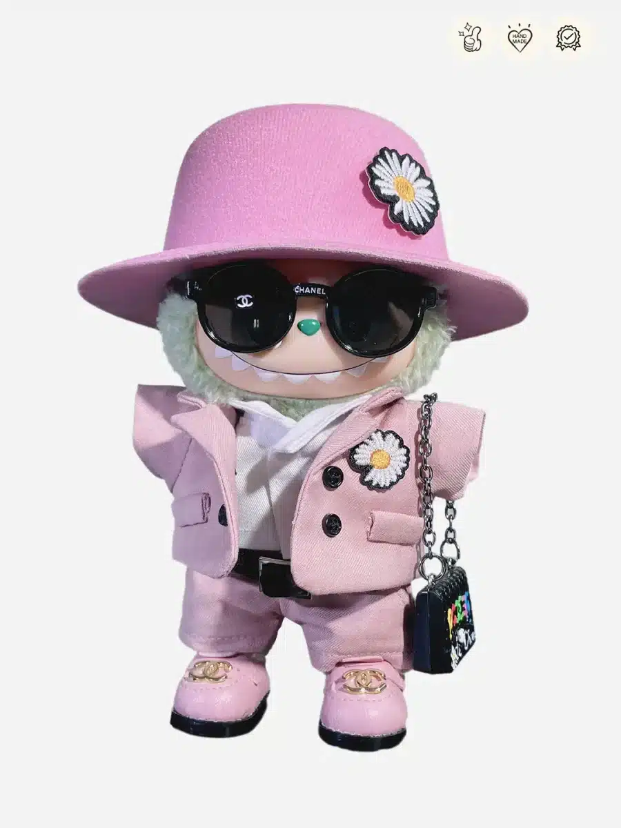 LABUBU Clothes G Dragon Pink Daisy Suit Outfit