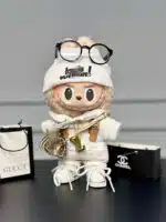 LABUBU Clothes LV White Chic Overalls Outfit (1)