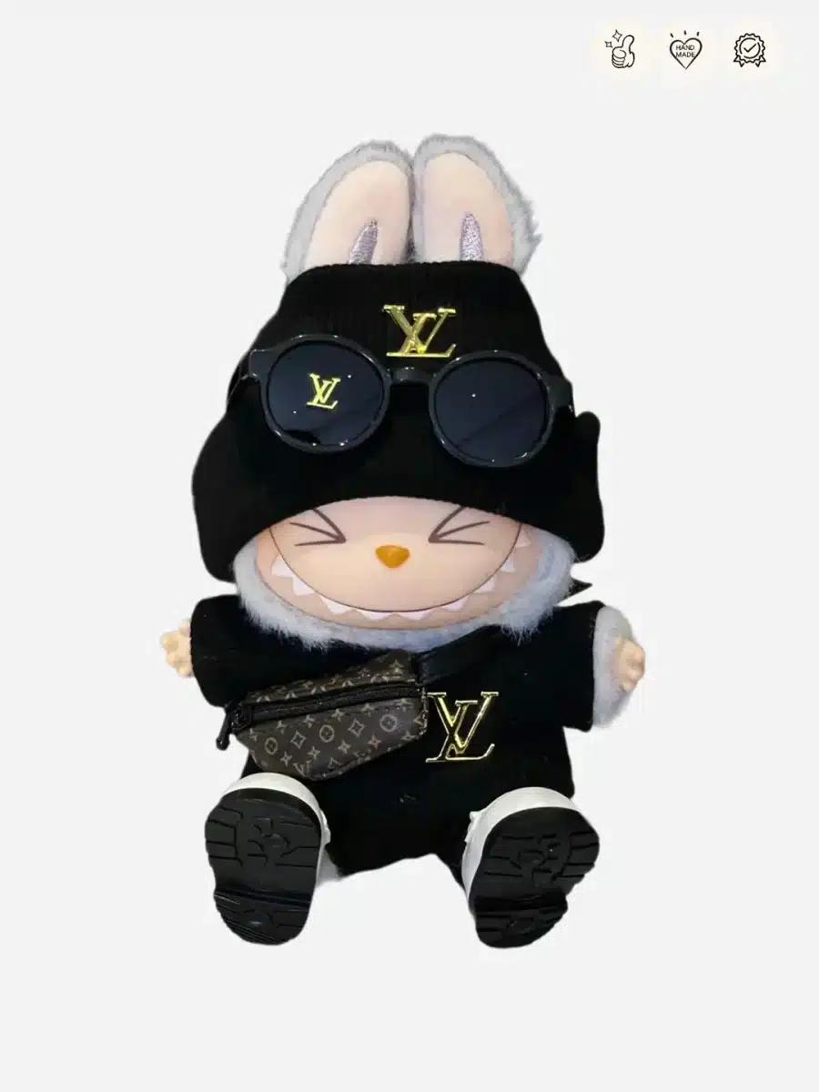 LABUBU Outfits Black LV Sweater