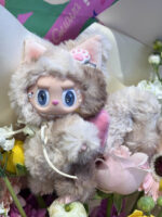 17cm Latte Cream Cat Labubu – Handmade Custom from Authentic Macaron Series (2)