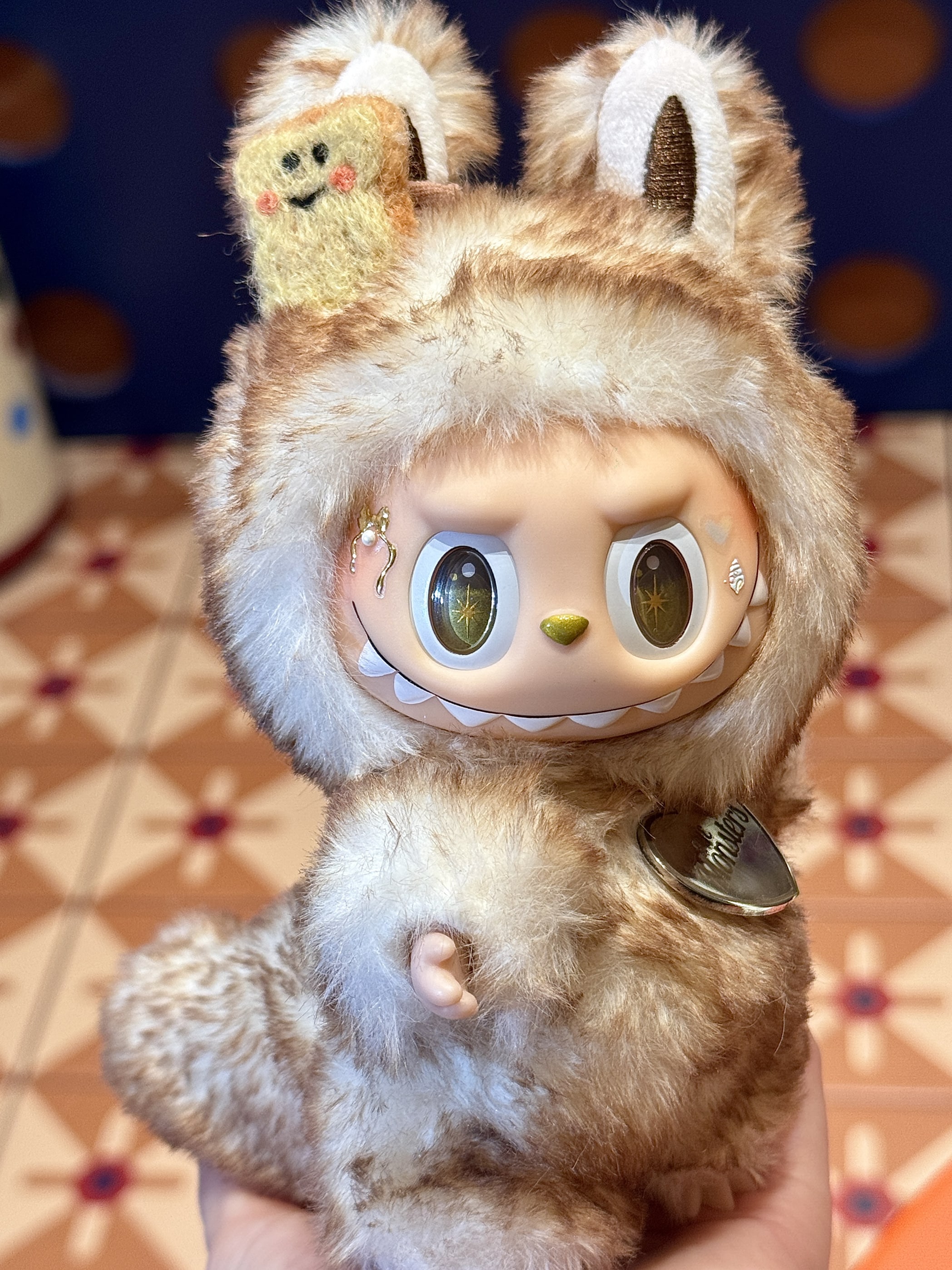 17cm Toast Brown ZIMOMO – Handmade Custom Plush Toy from Authentic Gen 1 Macaron Doll (3)