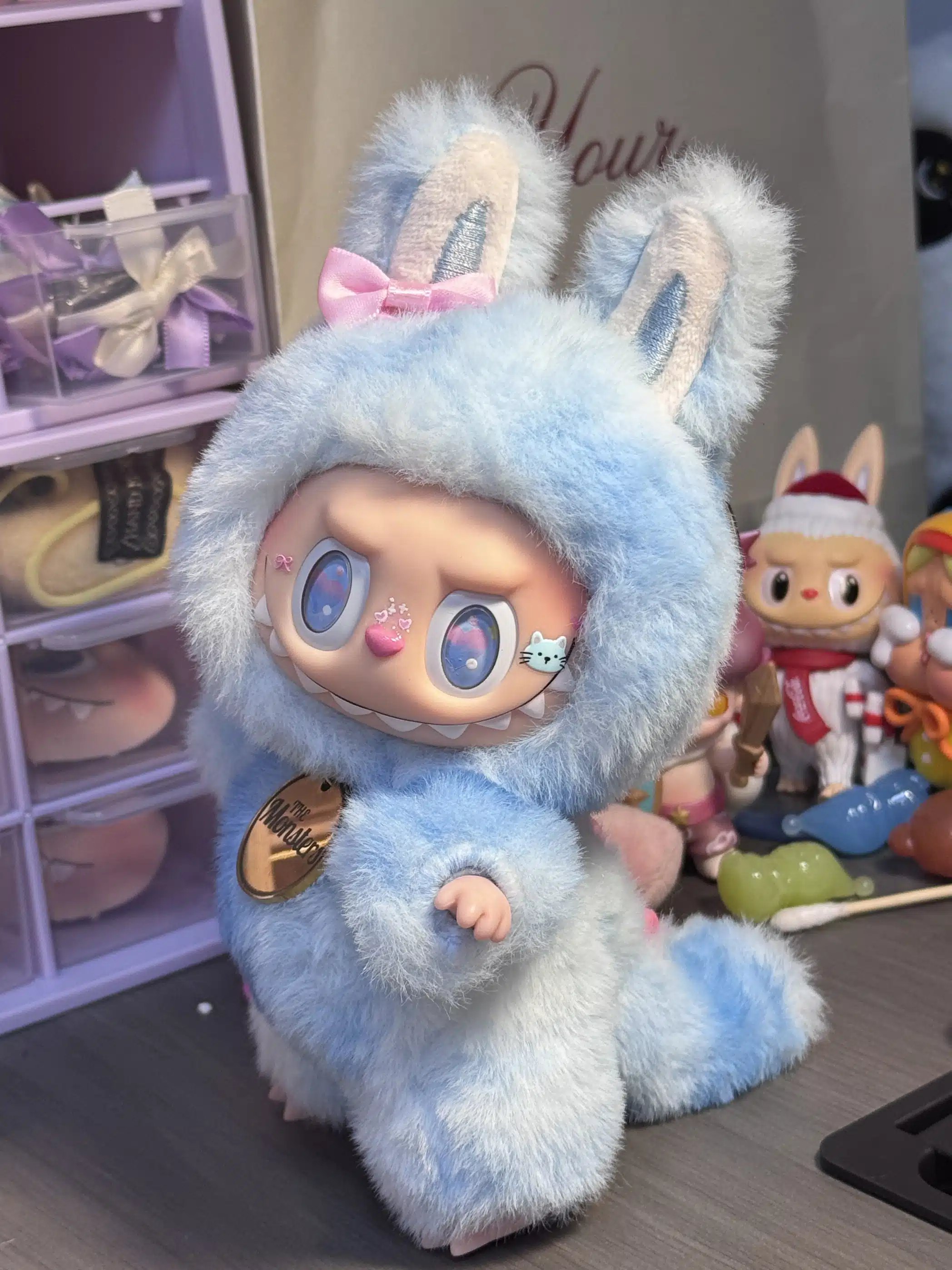 17cm ZIMOMO Plush in Winter Sky Blue Handmade Custom from Authentic 1st Gen Macaron Series (1)