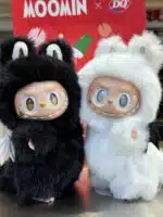 Black & White Angel ZIMOMO – Artist Custom Plush Toy Handmade from Authentic V1 Macaron Series (2)