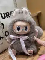 Brown Squirrel Big Tail Labubu – Artist Custom Plush Toy Handmade from Authentic V1 Macaron Series Doll (2)
