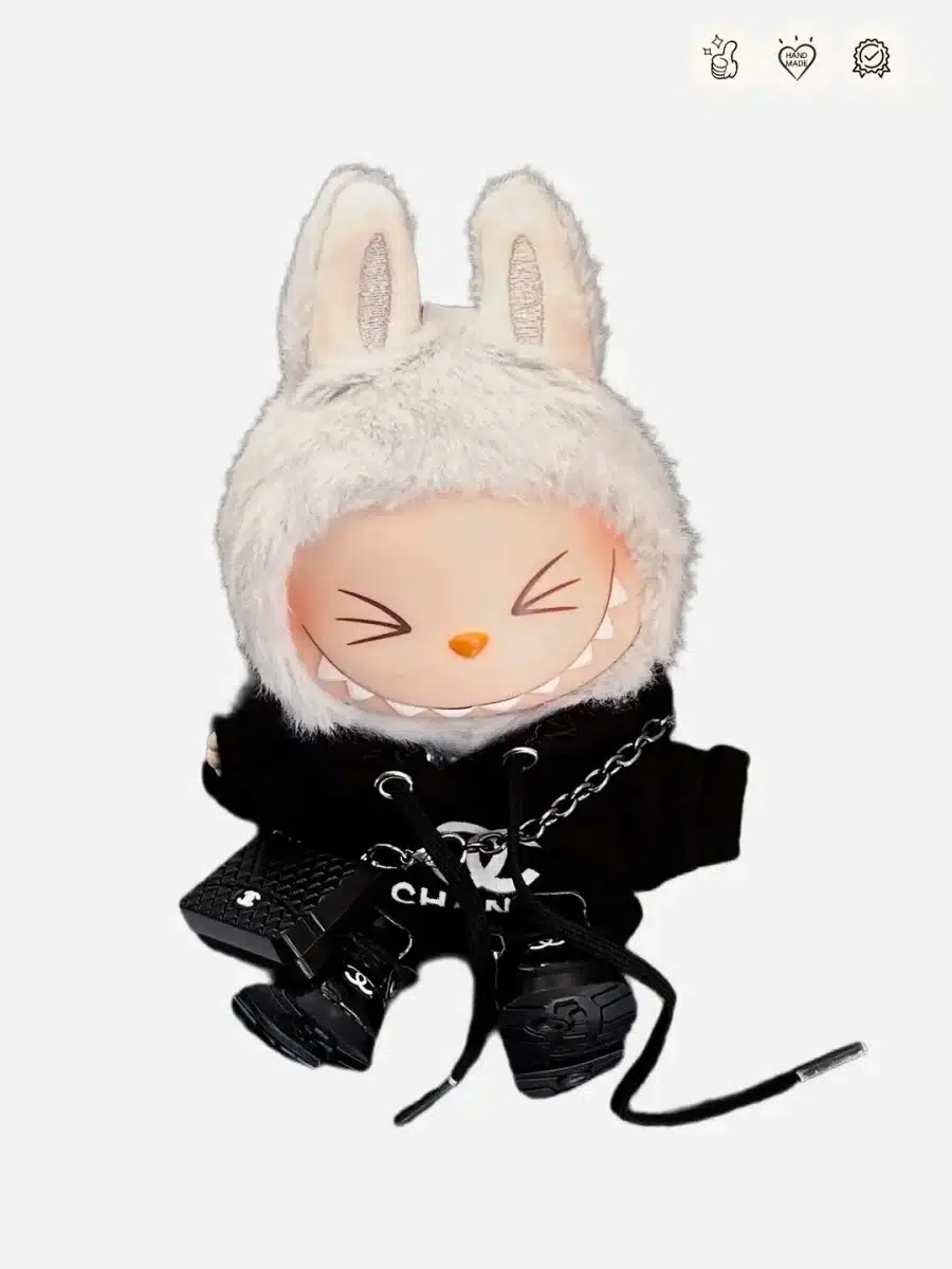 LABUBU Clothes Chanel Black Hoodie Outfits (1)