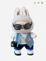 LABUBU Clothes Dior Classic Printed Pattern Leather Vest Outfits