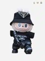 LABUBU Prada Inspired Black T Shirt – Designer Doll Outfit (3)