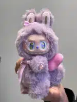 Pink & Light Purple Bow Labubu – Custom Artist Plush Toy Handmade from Authentic V1V2 Doll (7)