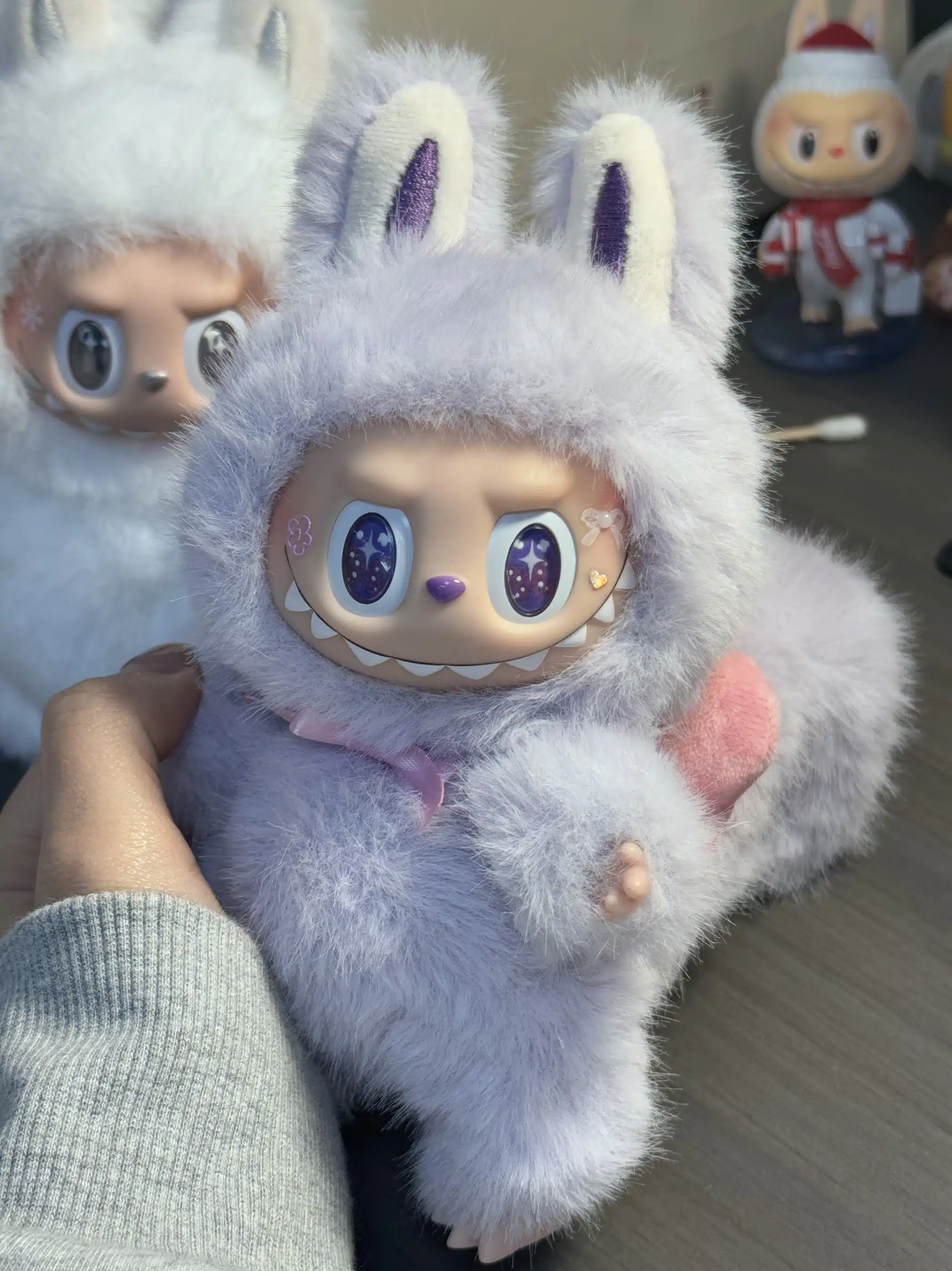 Purple Taro Cake Labubu – Artist Custom Plush Toy Handmade from Authentic V1 Macaron Series Doll (1)
