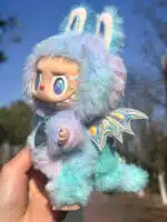 Rainbow Dyed Little Zimomo Labubu – Artist Custom Plush from Authentic V1V2 Doll (3)