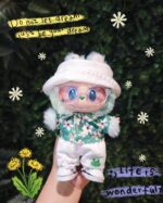 Summer Green Beach Outfit for Labubu – 17cm Doll Clothes Set for Summer Fun (2)