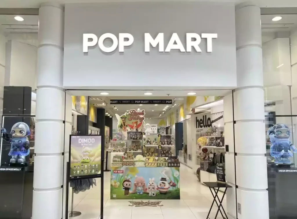 A designer vinyl toy on display